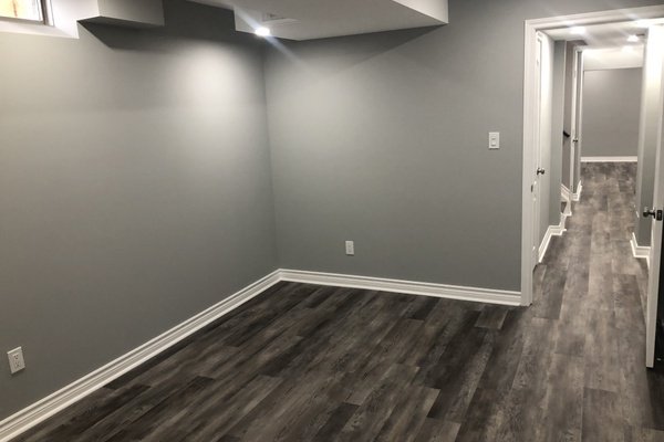 Basement floor heating finished