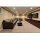 Basement TV Room Stock Photo