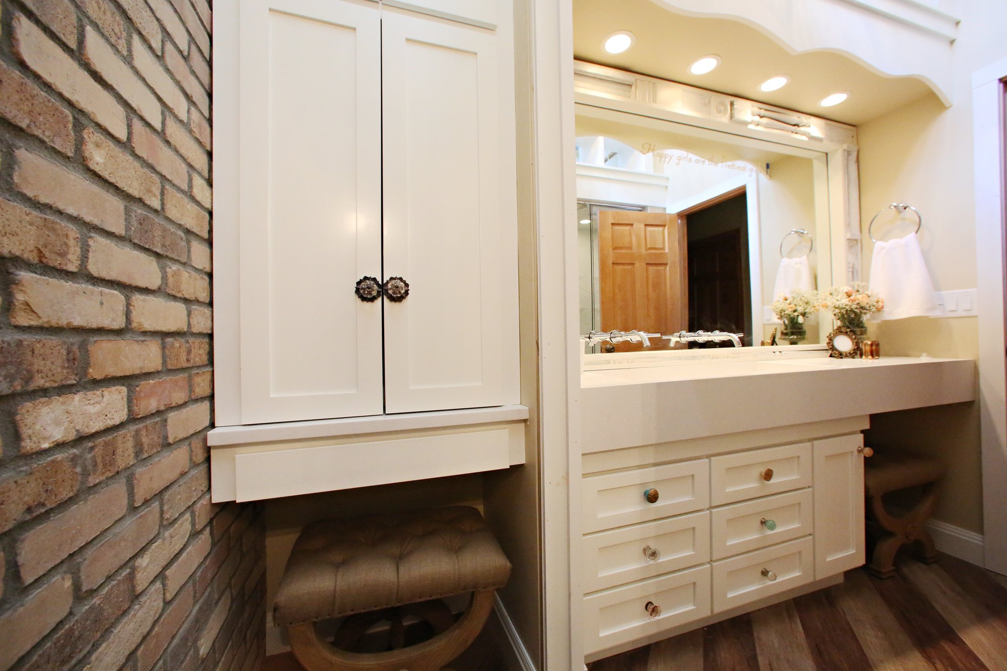 bath crashers tv show remodel vanity and storage