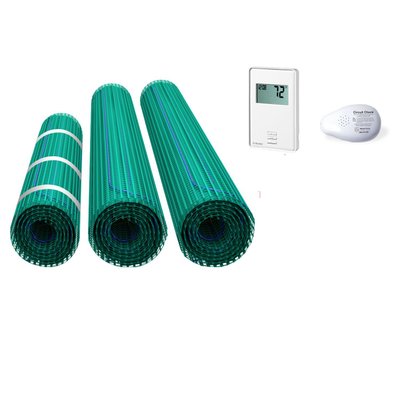 WarmlyYours Electric Floor Heating Kit for a Bathroom with a Single Vanity, Tub, and Separate Shower Area