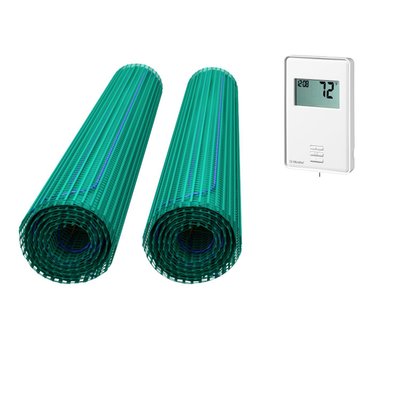 WarmlyYours Electric Floor Heating Kit for a Bathroom with a Powder Room and Double Vanity