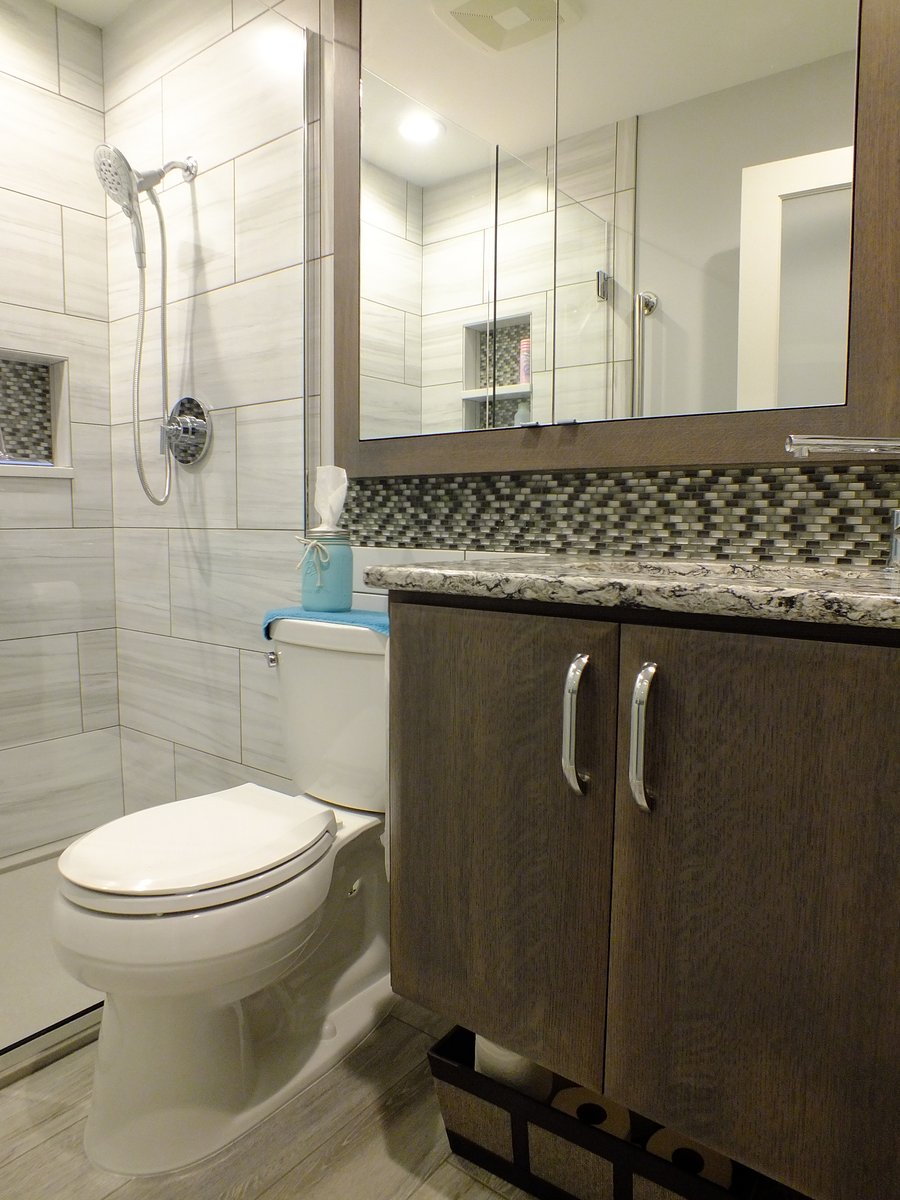 Bathroom Remodel After Shot with Radiant Floor Heating
