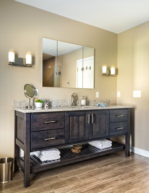 Bathroom remodel with radiant floor heating WASHINGTON, MI
