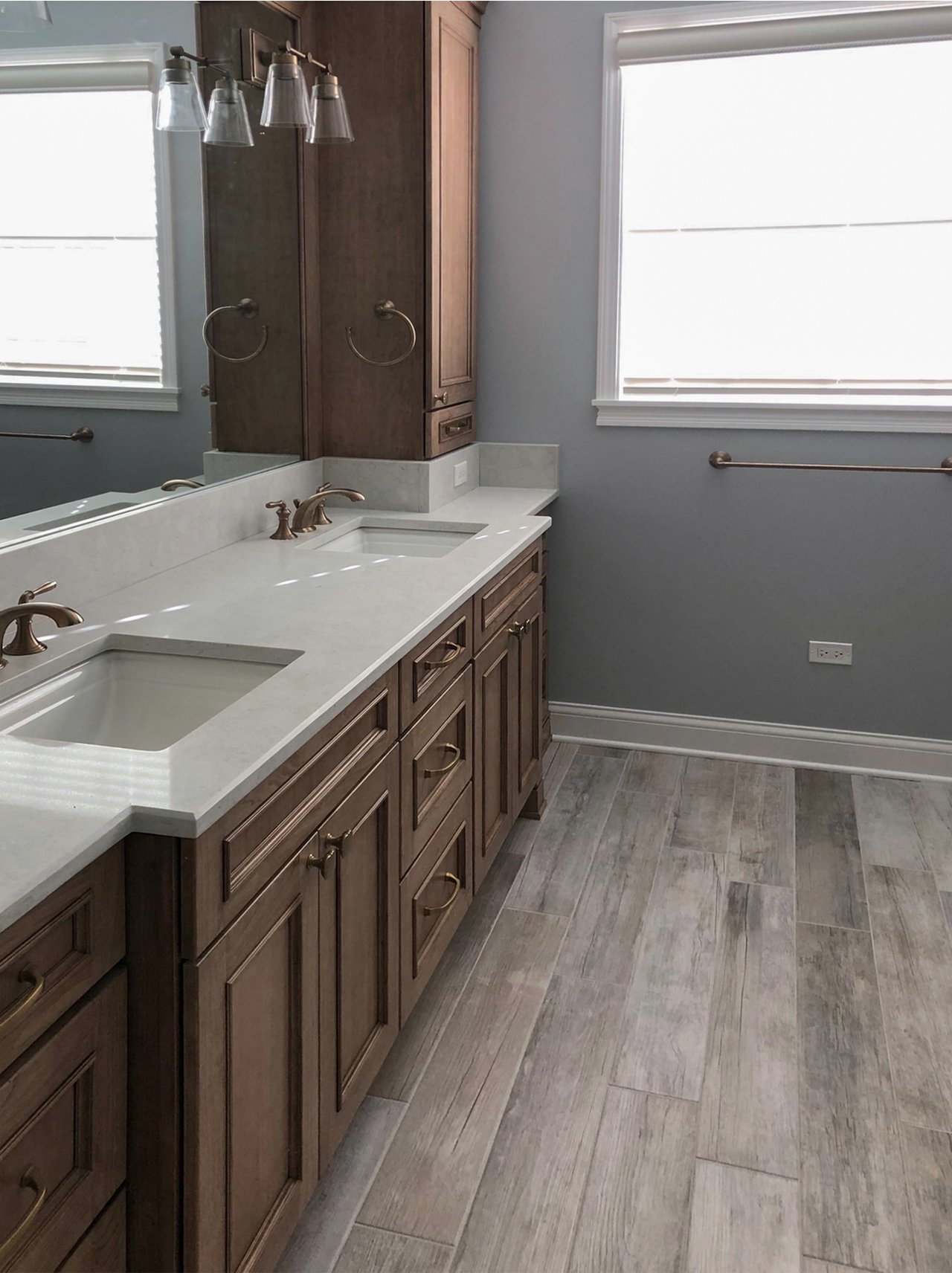 Luxury Warmth for a Master Bathroom in Gilberts, IL