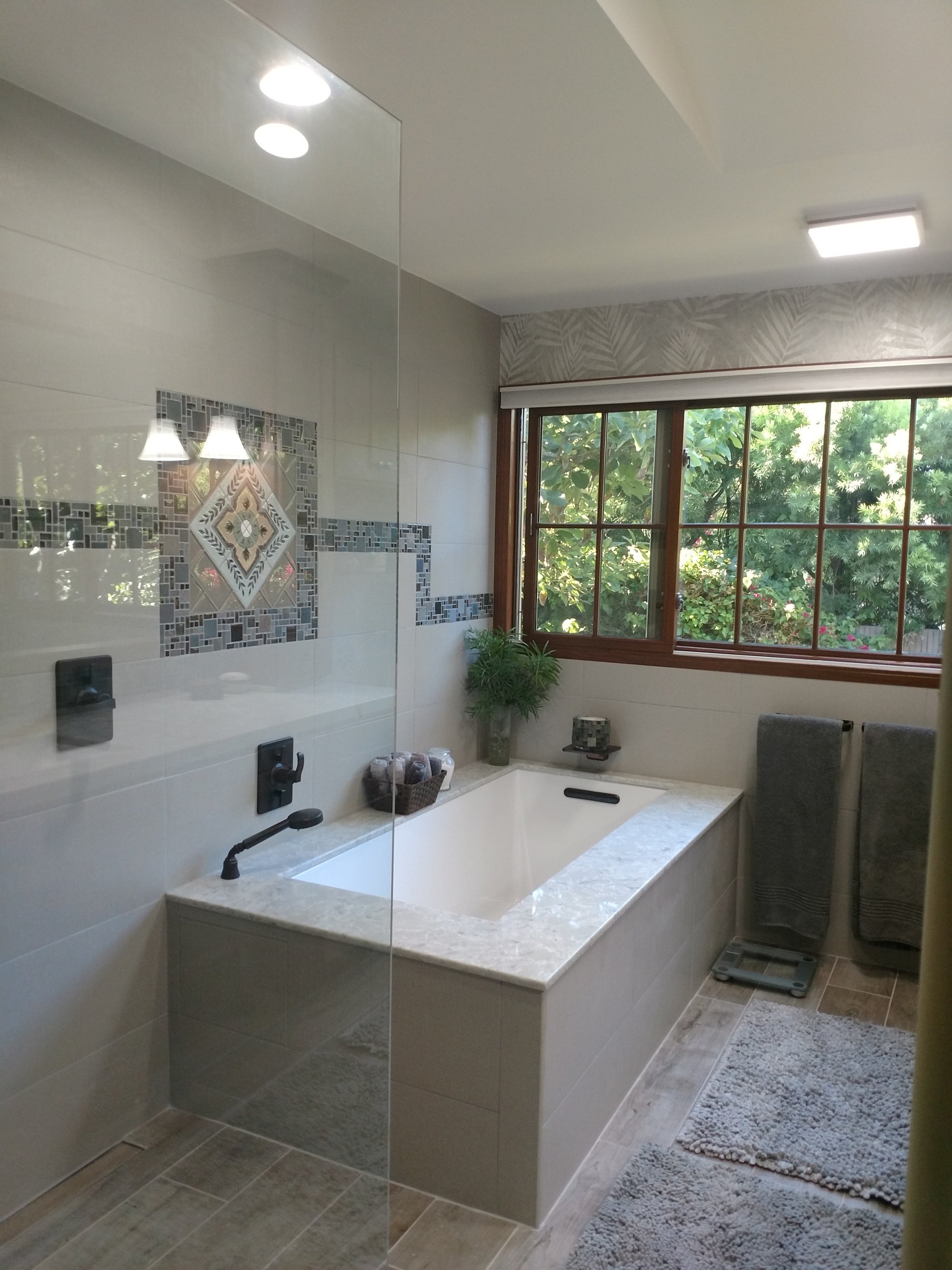 Bathroom renovation with radiant floor heating