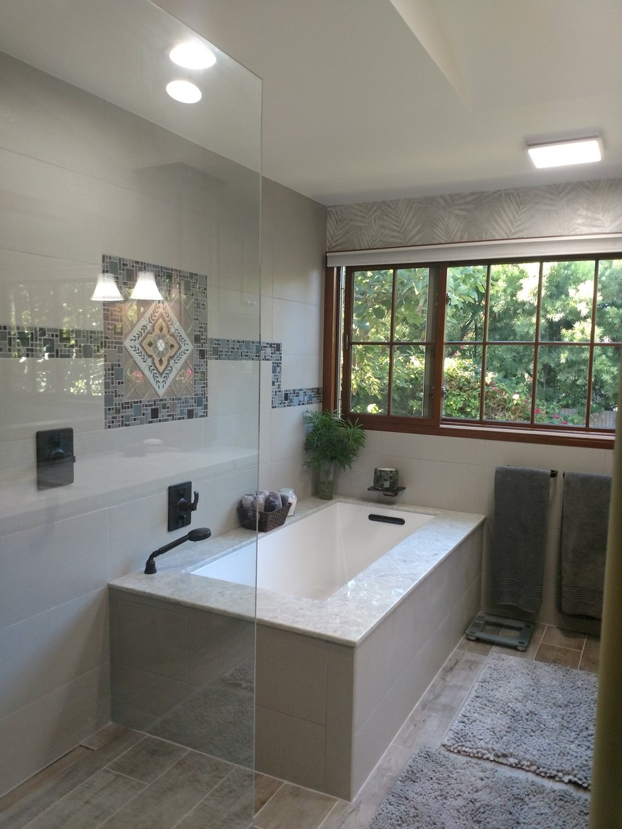 Bathroom renovation with radiant floor heating
