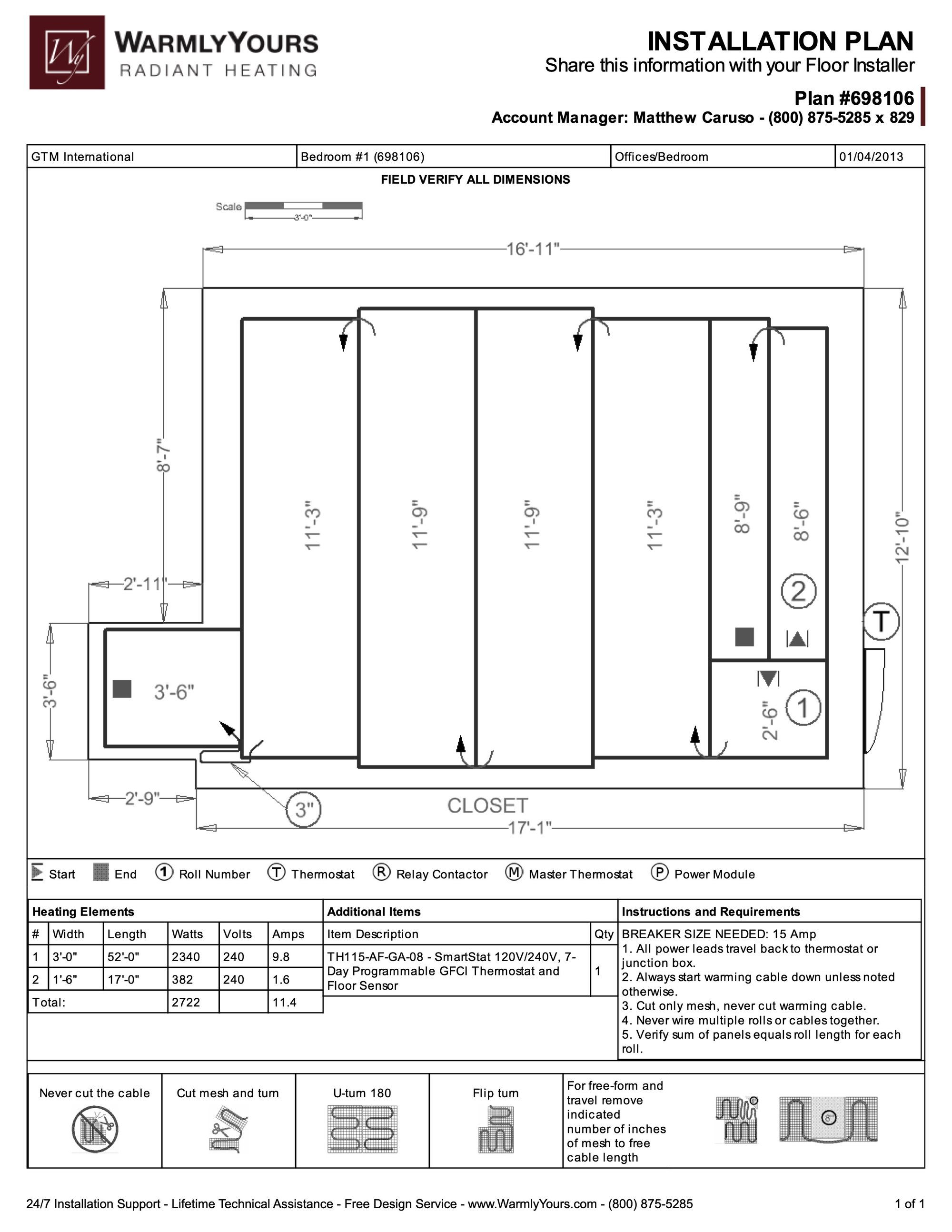 Bedroom Floor Plan for floor heating - Tee Shirts 4 Troops