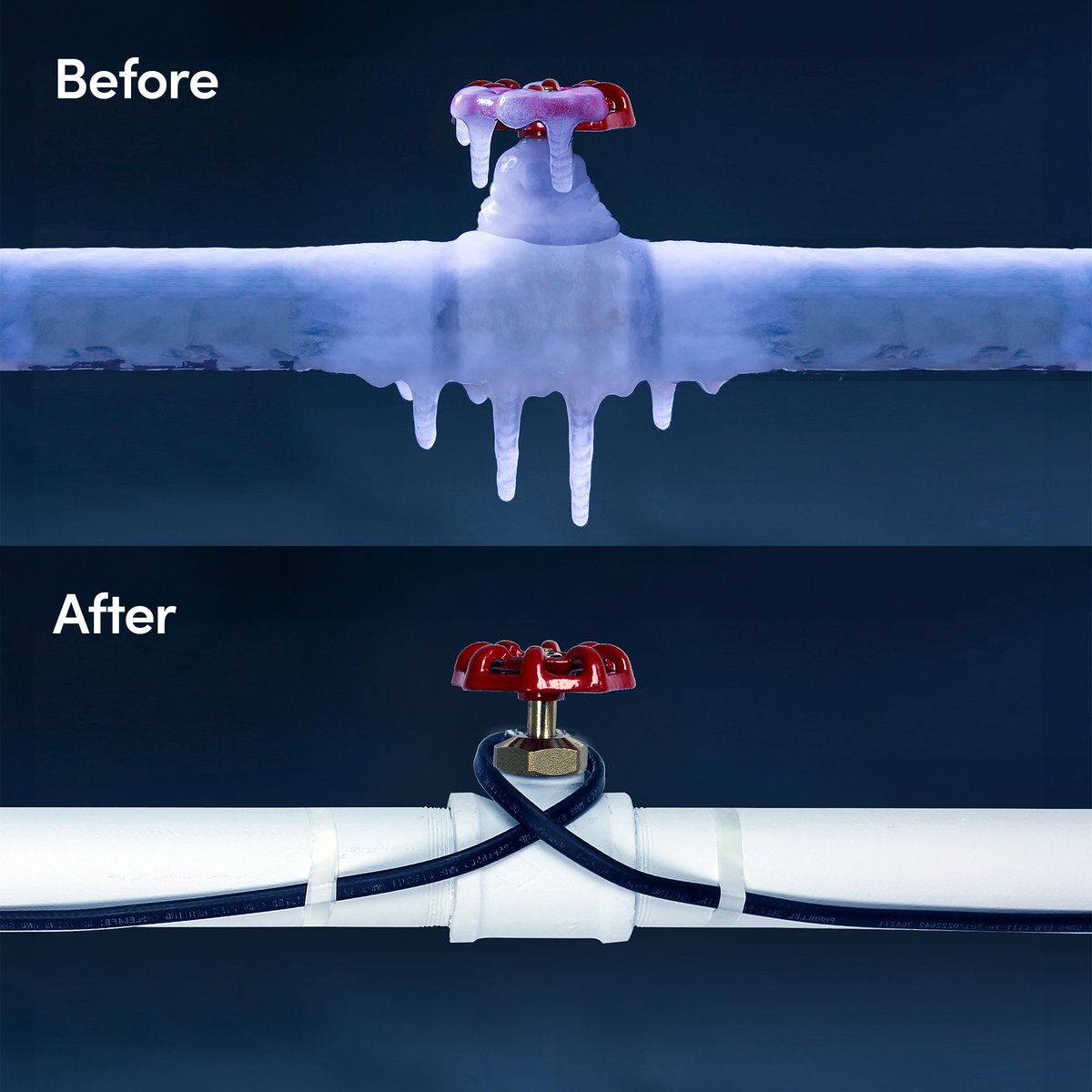 Before and After Pipe Tracing