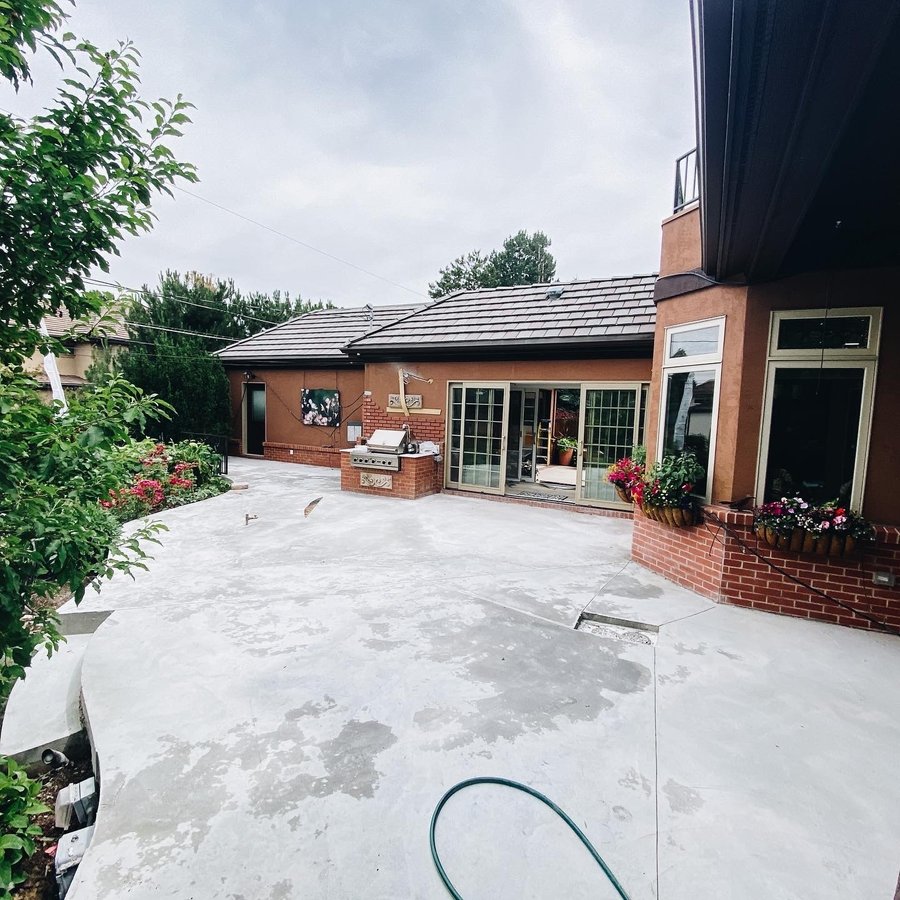 Before shot for heated patio