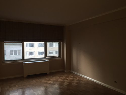Before shot of custom floor heating installation in New York City Apartment