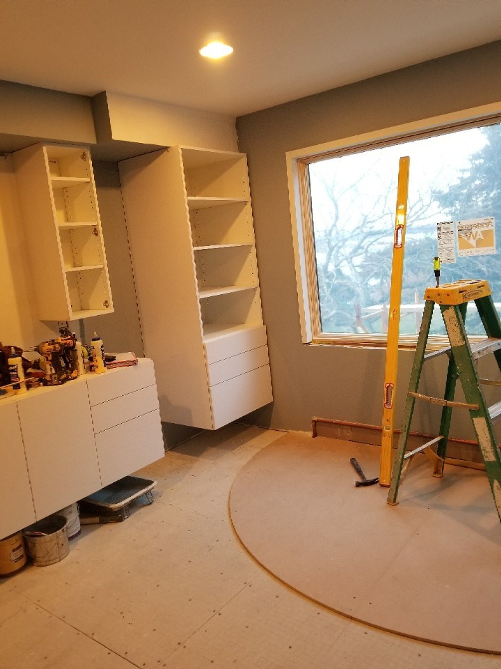 Before shot of heated floors for master bathroom PROVIDENCE, RI