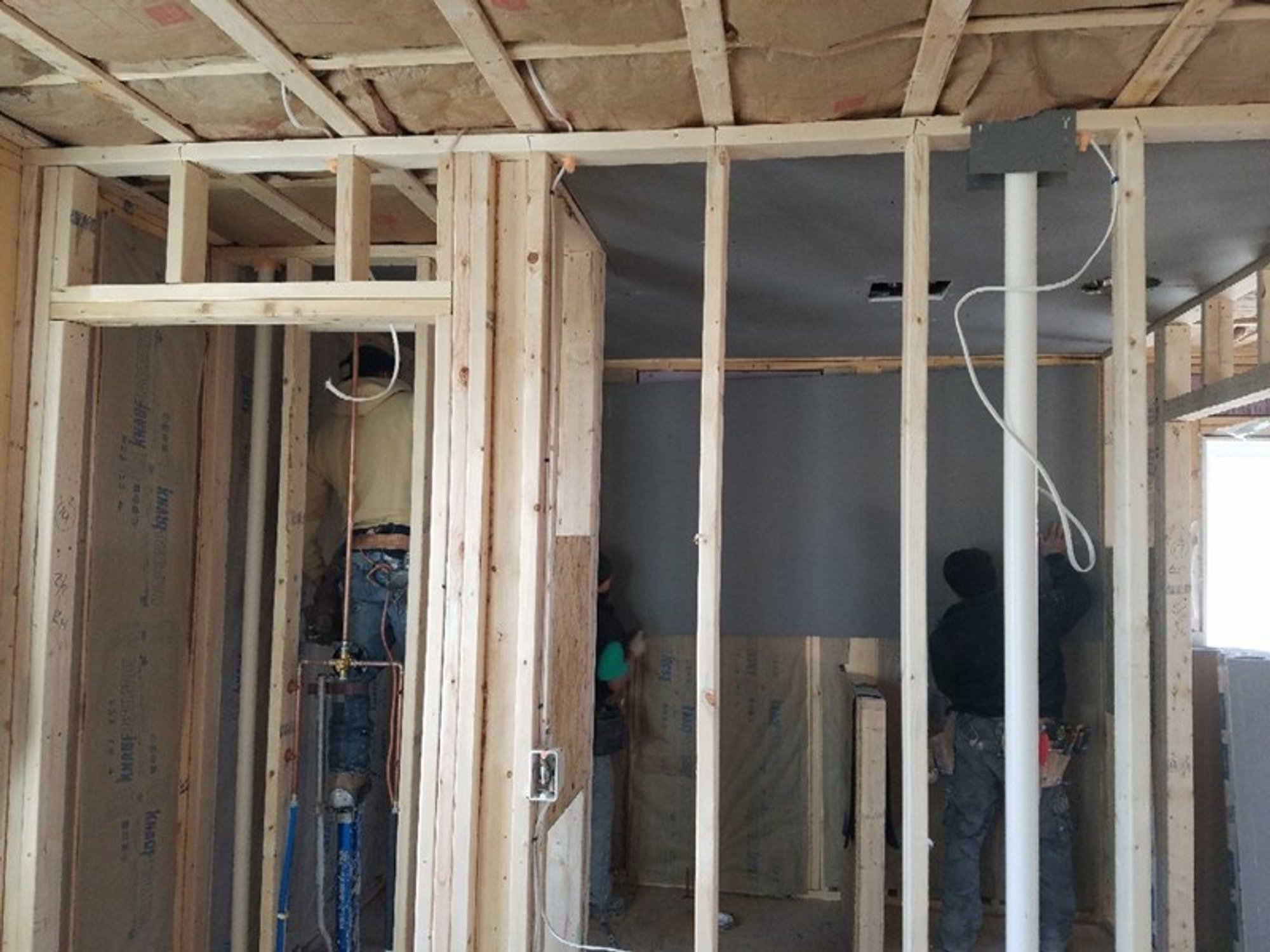 Before shot of Master bathroom construction PROVIDENCE, RI