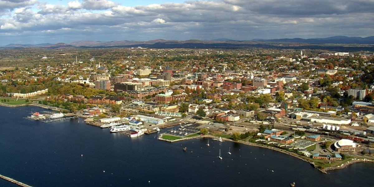 Burlington, VT Aerial skyline
