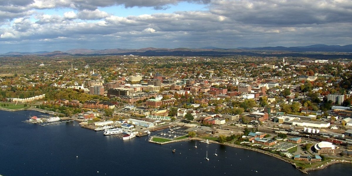 Burlington, VT Aerial skyline