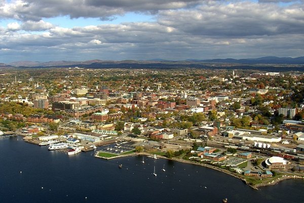 Burlington, VT Aerial skyline