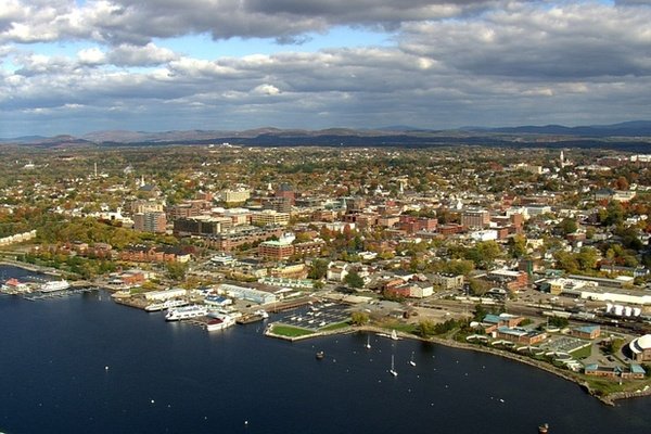 Burlington, VT Aerial skyline