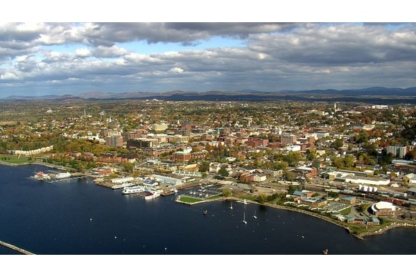 Burlington, VT Aerial skyline