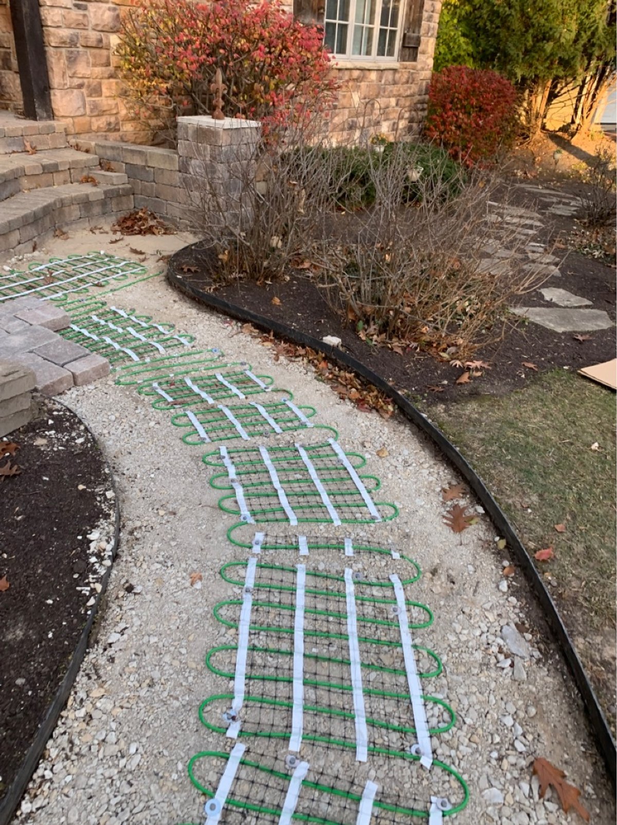 Heated driveway smart install with pavers (27)