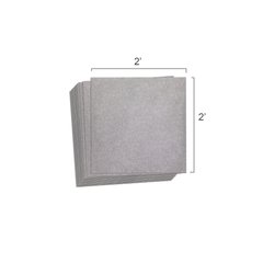 A stack of 2 ft. by 2 ft. ThermalSheet insulating synthetic cork underlayment sheets for radiant floor heating systems.
