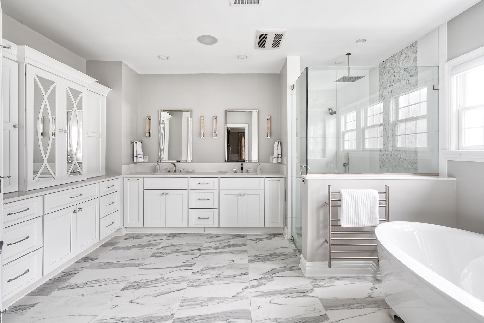 Luxury Warmth for a Master Bathroom in Chatham, NJ