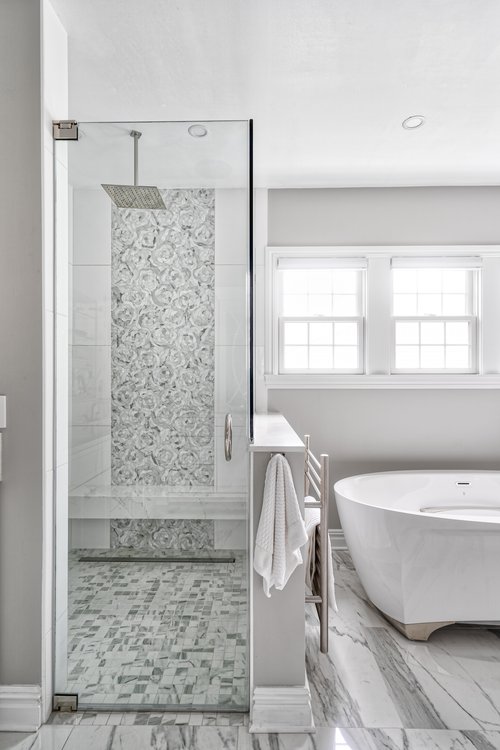 Kraftmaster Renovations bathroom remodel towel warmer side shot