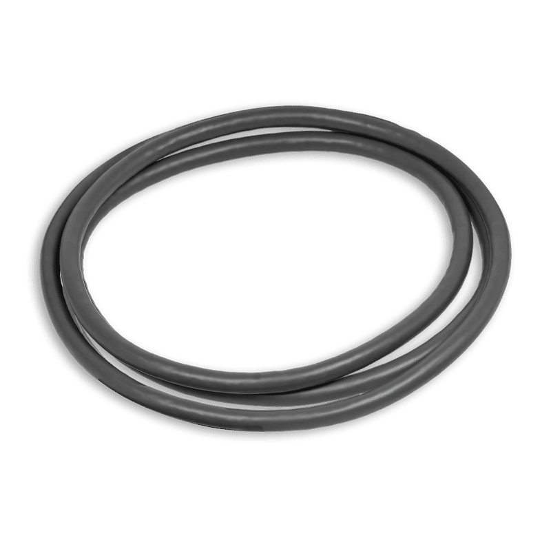 A coiled black cold lead cable for a twin-conductor electric radiant floor heating system.