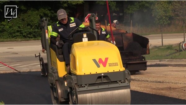 Commercial Installation of Snow Melt System for Heated Driveway