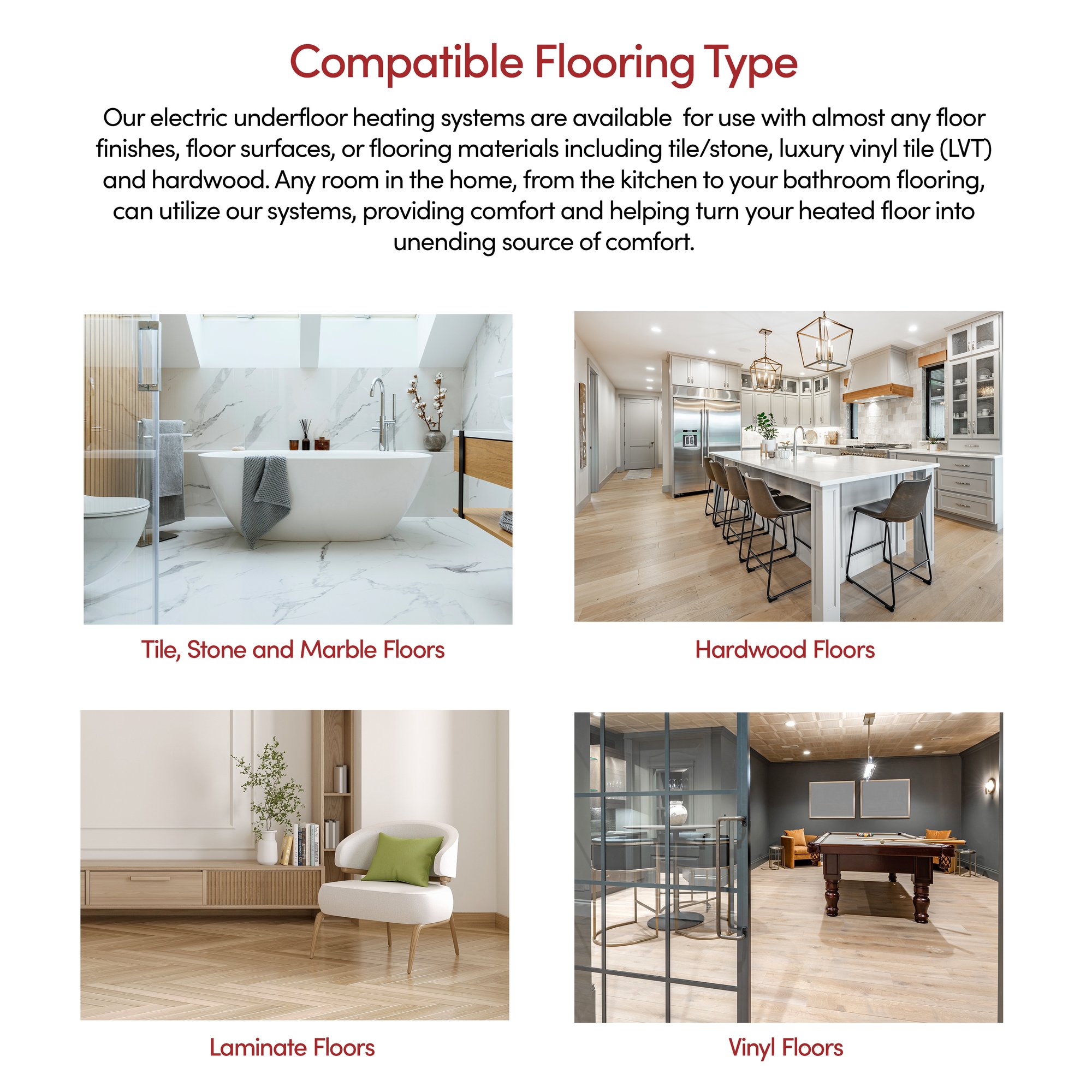 Compatible Flooring Types