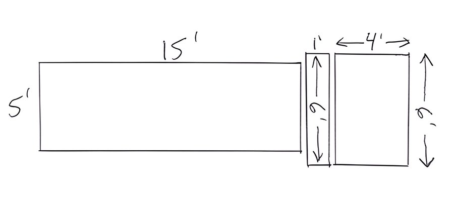 Snow melting in a walkway in Concord, MA — room layout.