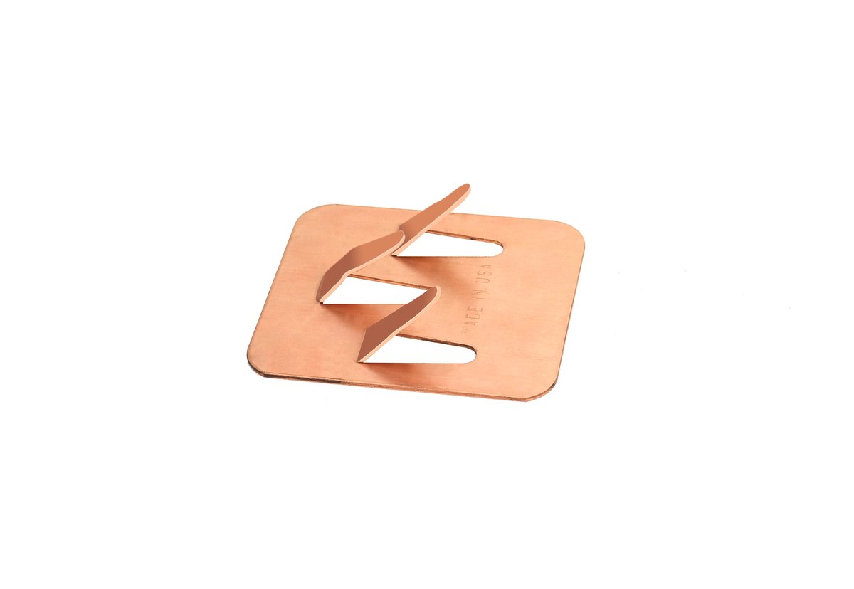 Copper clip for the self-regulating roof and gutter deicing cable