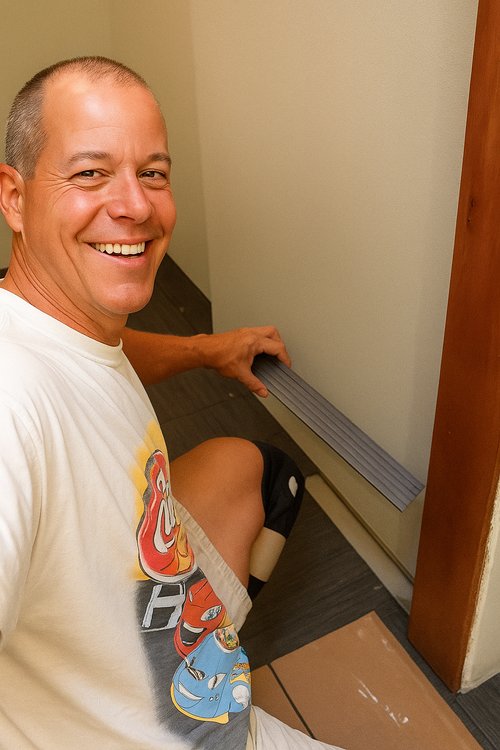 Cory Nelson - Owner of Nelson Design & Engineering install floor heating