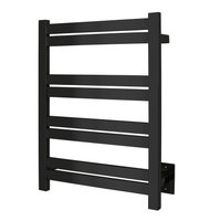 Maple 8 Towel Warmer, Matte Black, Hardwired, 8 Bars