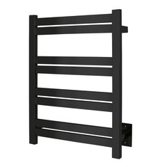 Maple matte black towel warmer - wall mounted