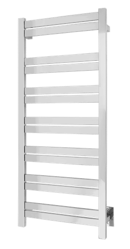 Milan polished stainless steel towel warmer - wall mounted