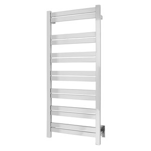 Milan polished stainless steel towel warmer - wall mounted