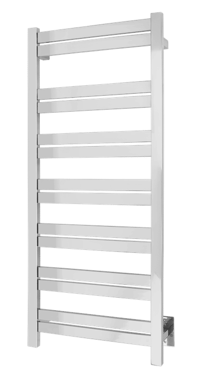 Milan polished stainless steel towel warmer - wall mounted