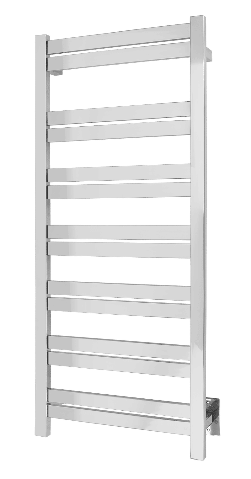 Milan polished stainless steel towel warmer - wall mounted