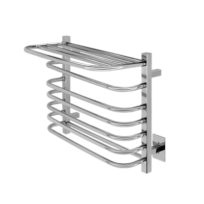 Vancouver polished stainless steel towel warmer - wall mounted