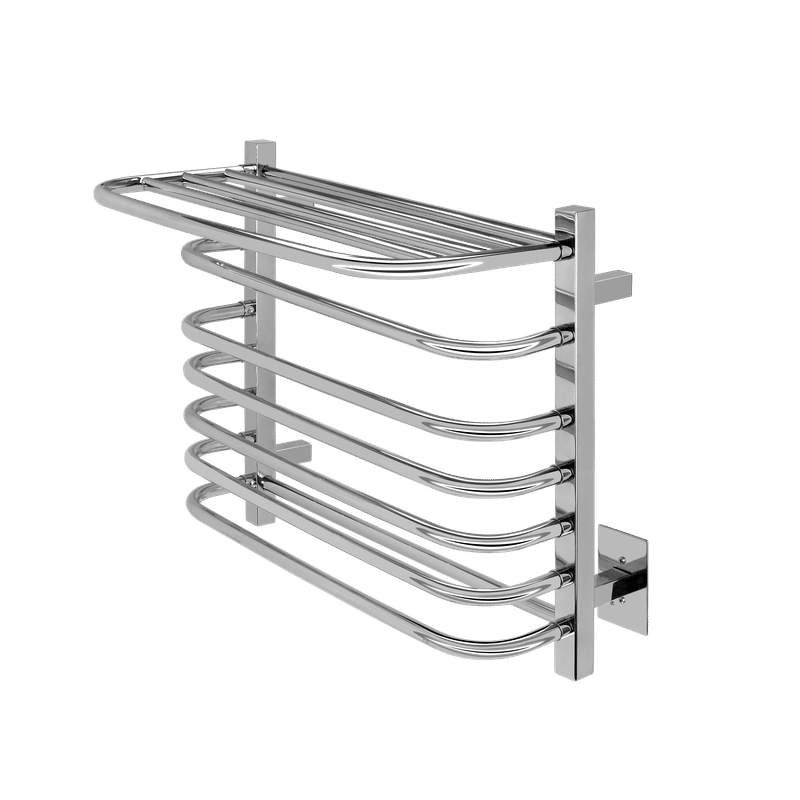 Vancouver polished stainless steel towel warmer - wall mounted