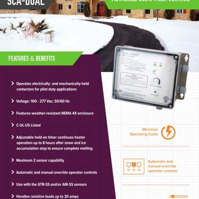 Advanced SCA-DUAL Snow Melt Control Sell/Specs Sheet (English)