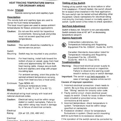AIR-STAT Outdoor Thermostat Manual (English)