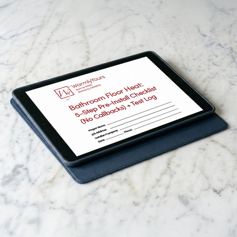 Bathroom Install - 5 step Pre-install Checklist (English)