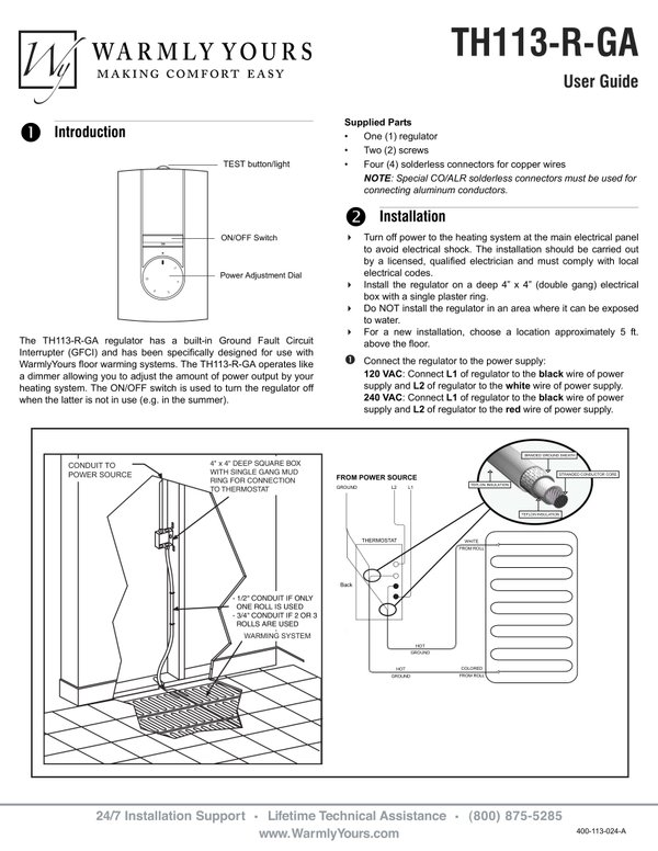 Cover for Comfort Regulator TH113-R-GA User Guide (English)