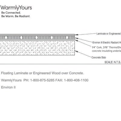 Cross Section Environ™ Mat under Floating Laminate or Engineered Wood over Concrete (English)