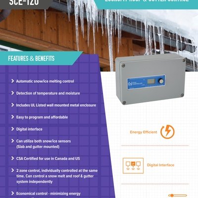 Economy SCE-120 Roof & Gutter Control Sell/Specs Sheet (English)