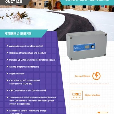Economy SCE-120 Snow Melt Control Sell/Specs Sheet (English)