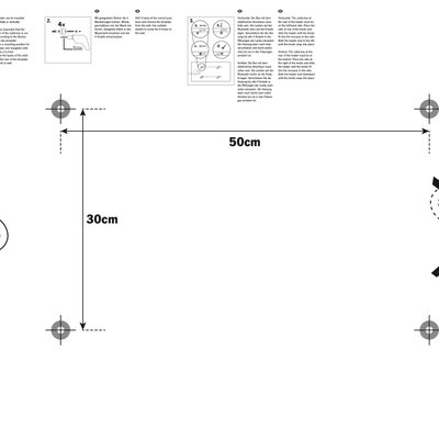 Ember Mounting Template For IP-EM-FLX-WHT-0500-CW (35" X 24") and IP-EM-FLX-WHT-0700-CW (47" X 24") (English)
