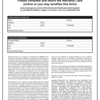 Ember Warranty (English)