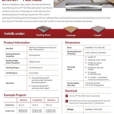 Environ Flex Roll Sell Sheet (English)