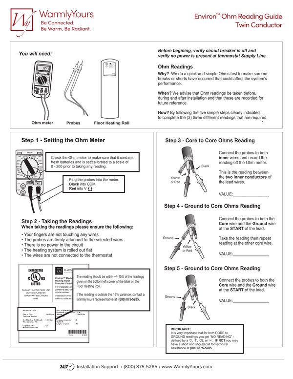 Cover for Environ™ Ohm Reading Guide (English)